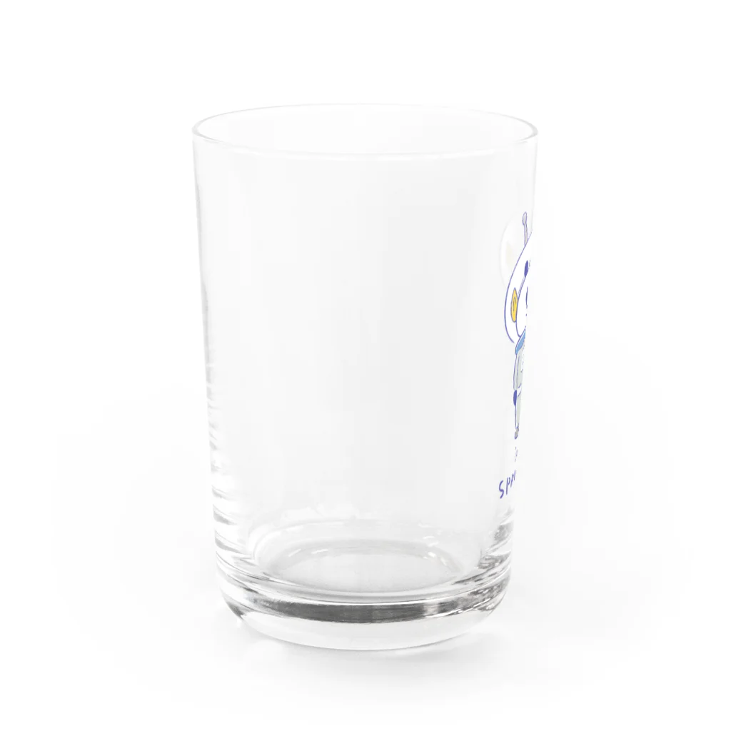 パパンがパンダ！【公式】のゆめはうちゅうひこうし Water Glass :left