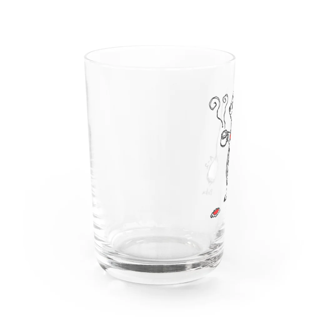 馴鹿 Jun-Rokuの寝支度のアナグマ Water Glass :left