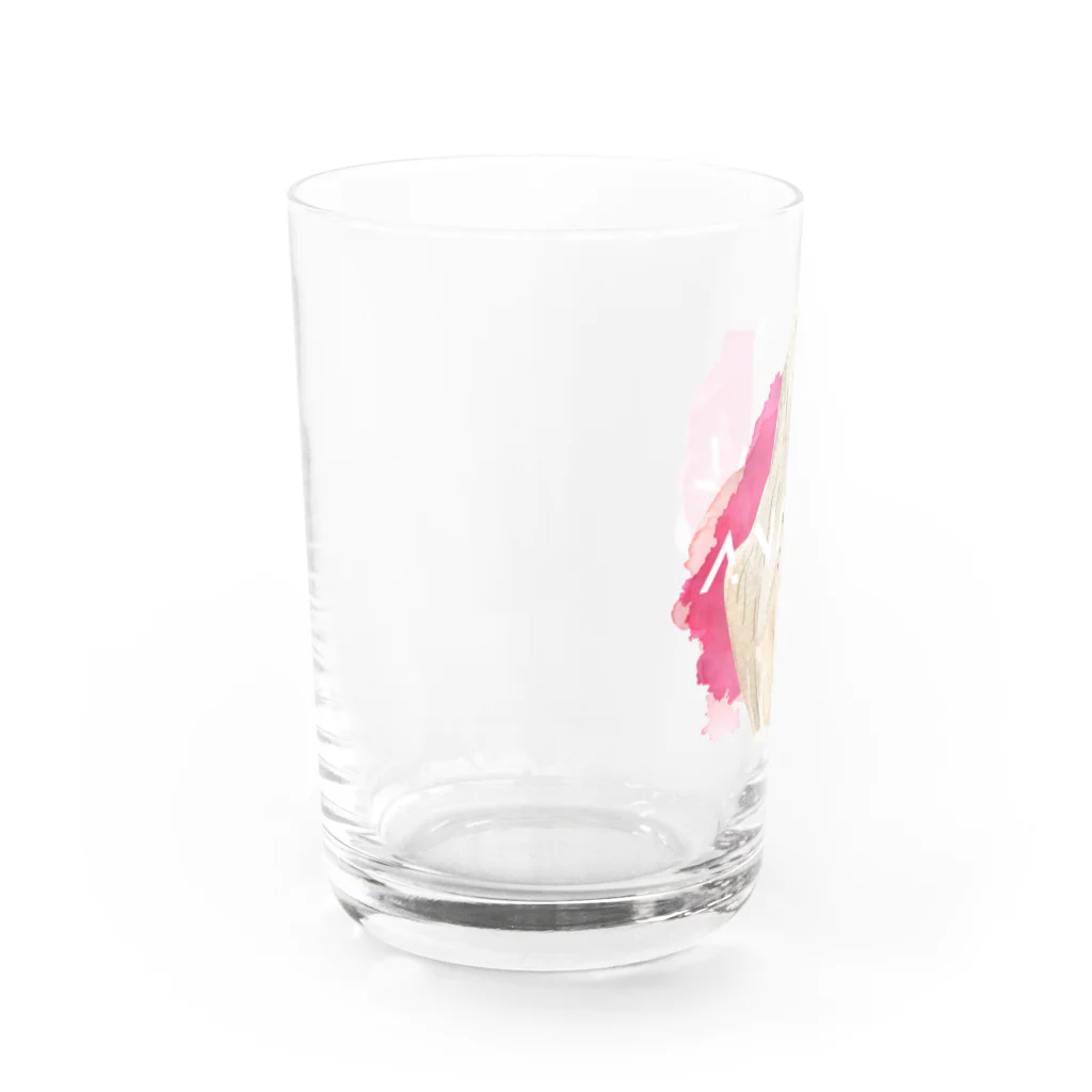 SANKAKU DESIGN STOREの僕らはただの動物。 赤 Water Glass :left