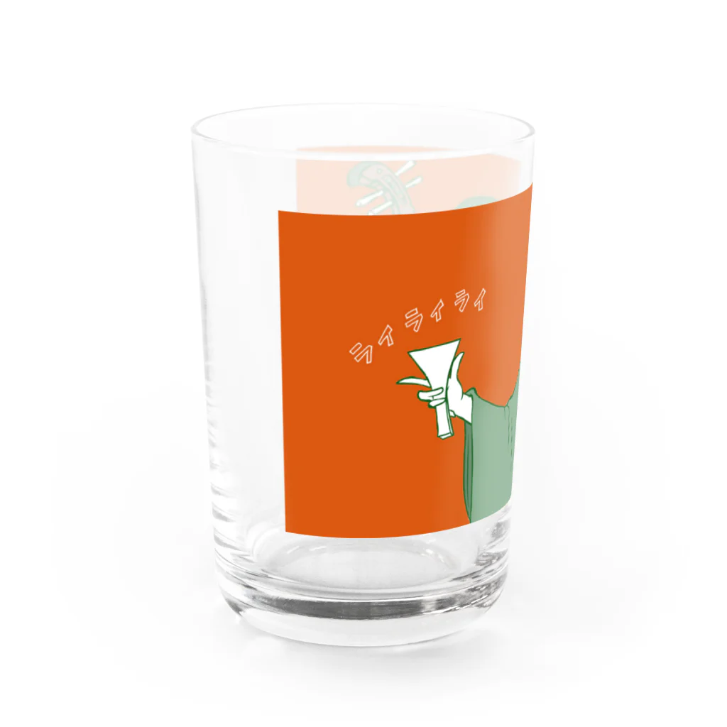 荒木ちえオリジナルグッズの荒木町の流し歌う漫画家荒木ちえ Water Glass :left