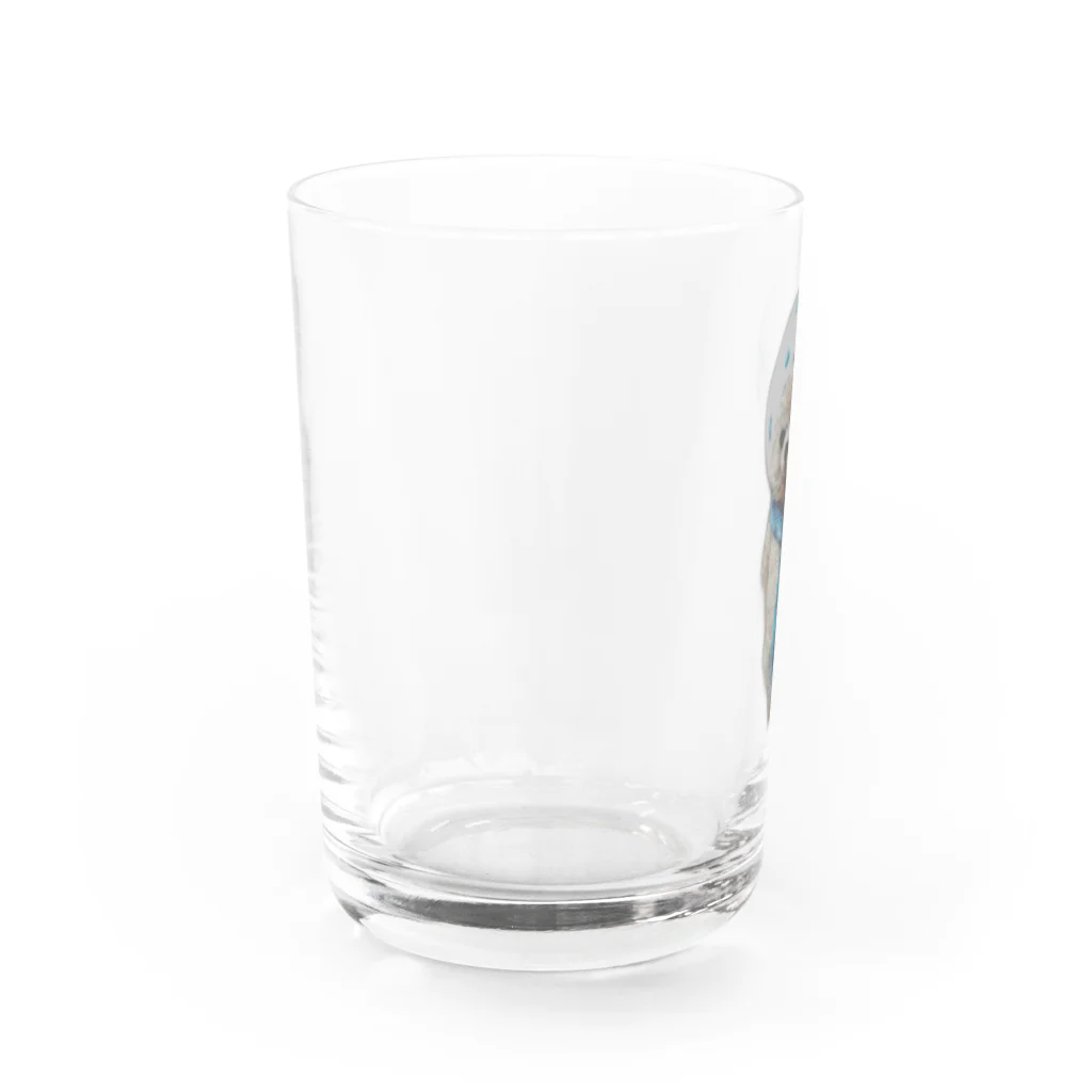 ゆんぴー@豆絞り協会のひとの豆絞りシリーズ Water Glass :left