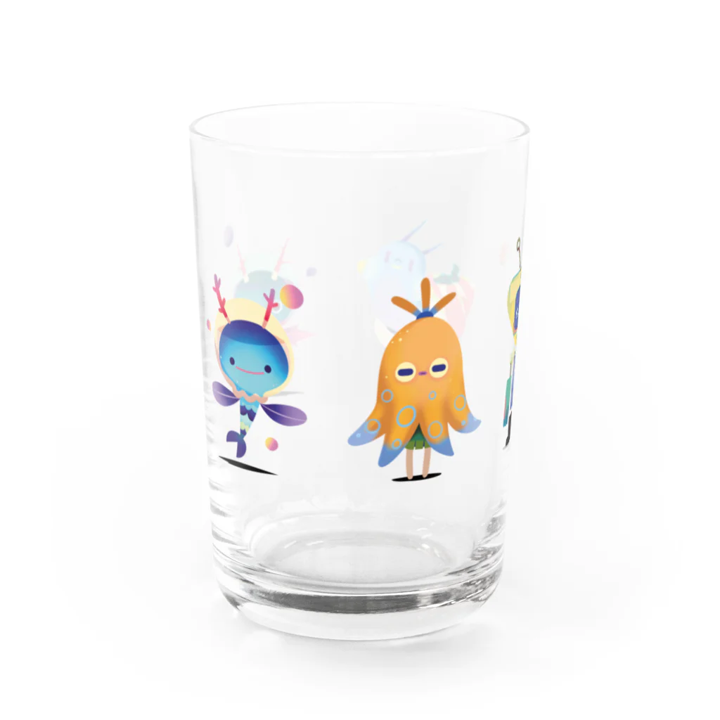 ラシマ工房のロボットりょうしとなぞのいきもの Water Glass :left