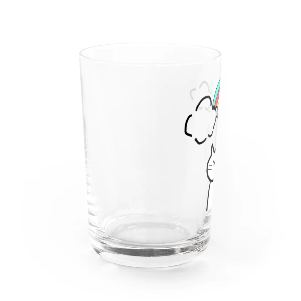 うーたんのうーねこと雲（＆にじ） Water Glass :left