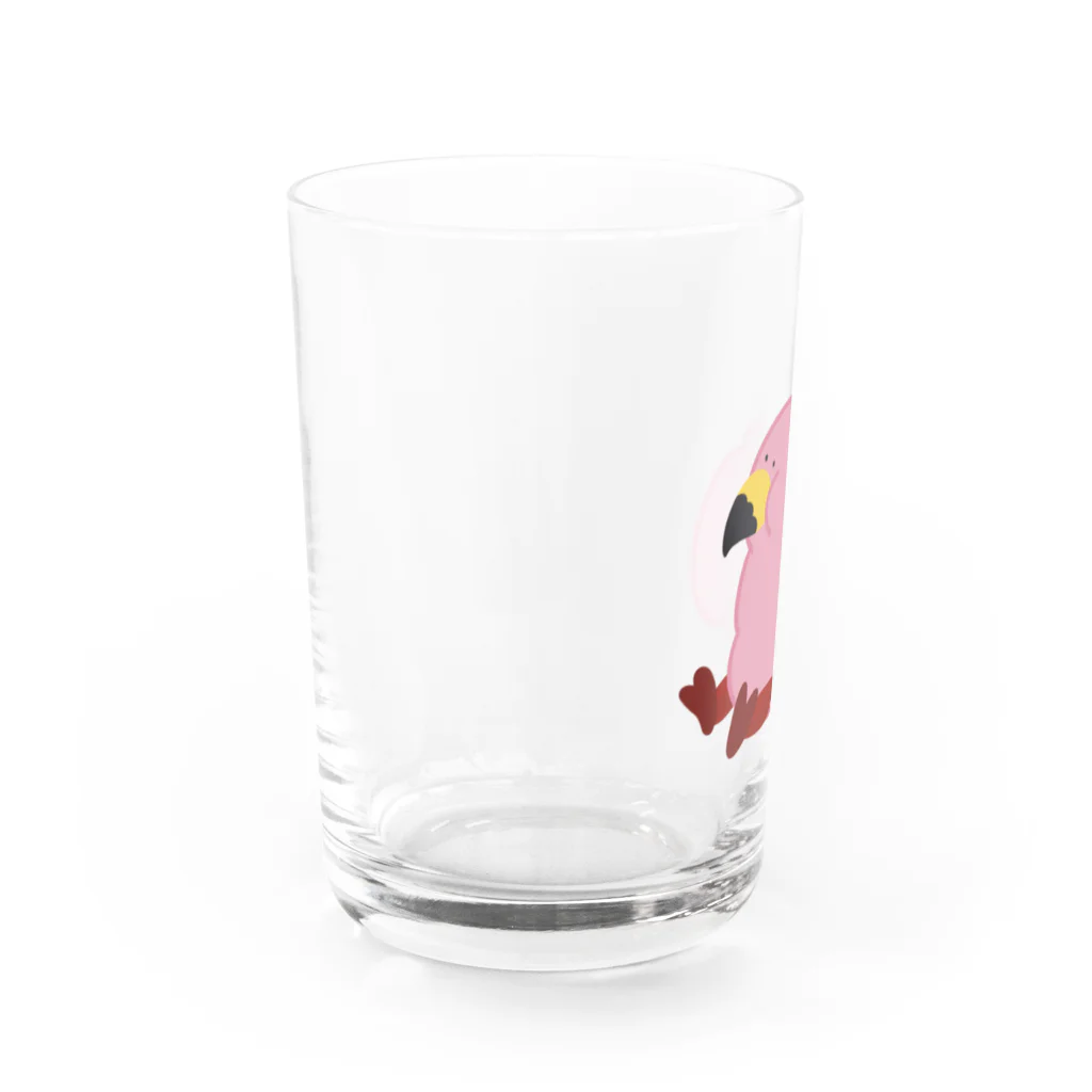 Labo gaokaのもっとふとりすぎたフラミンゴ Water Glass :left