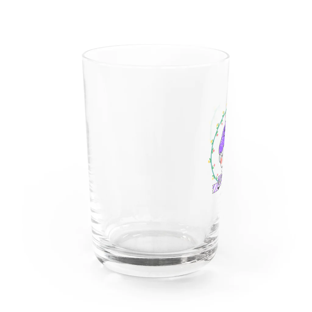 はな ましろ。のグレープちゃん Water Glass :left