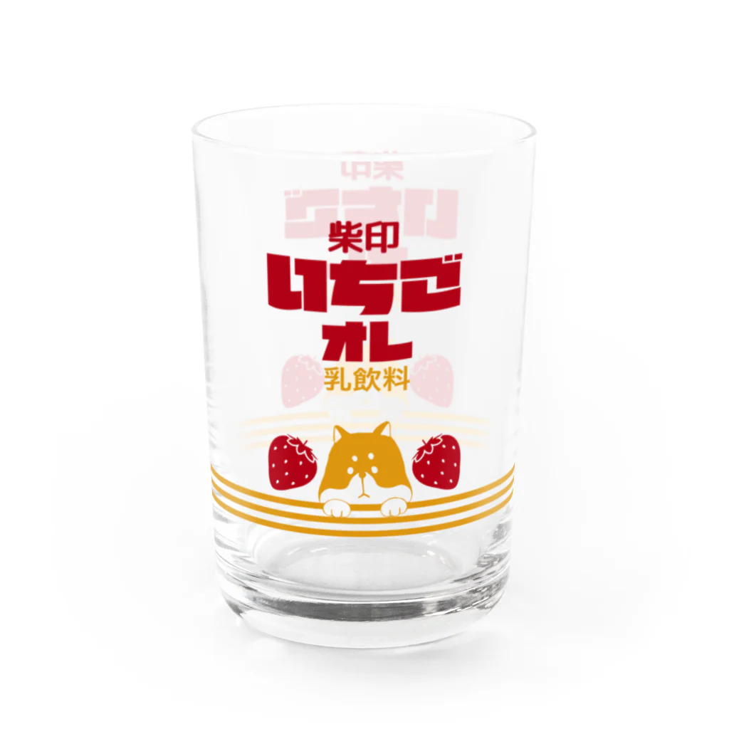 Supergirl Galleryの【柴組】柴印のイチゴオレ Water Glass :left