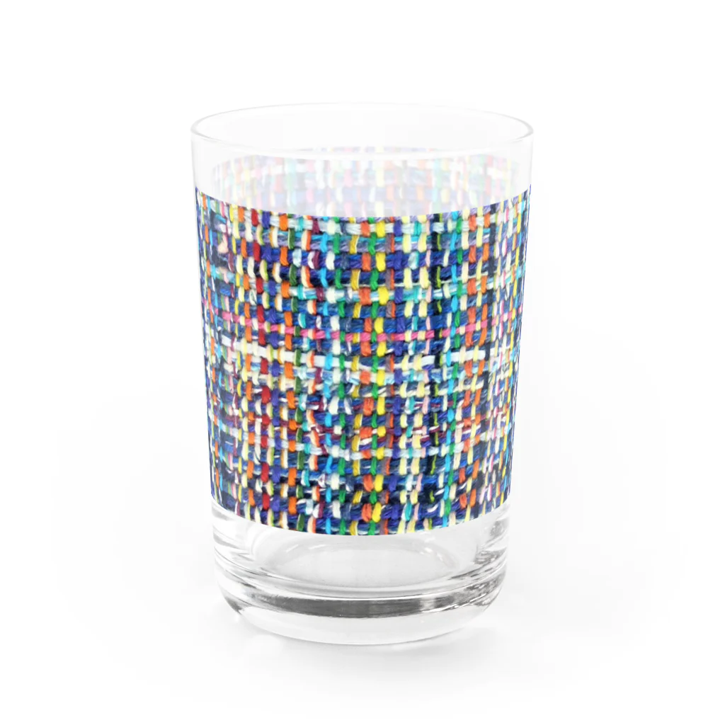 Hana Sungo　はなさんごのHand weaving-Blue2 Water Glass :left