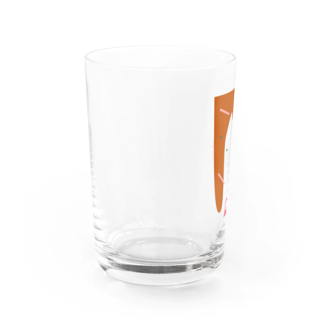 ナガタユミ ポンコツのたこやき柄 Water Glass :left