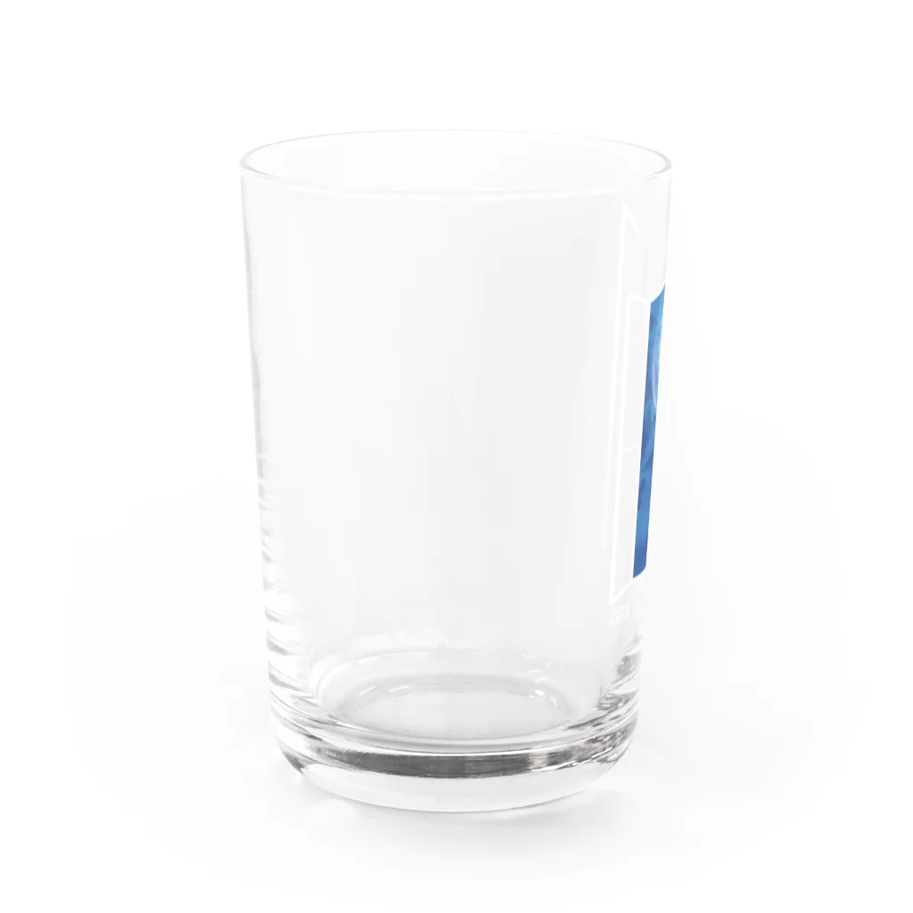 窓枠のお店の窓枠から見る月 Water Glass :left