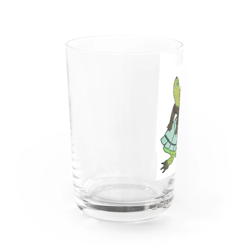 316(MIHIRO)のスペインイシガメとクサガメちゃん Water Glass :left