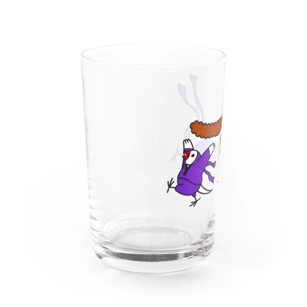 ほほらら工房 SUZURI支店のニンニンとジャージャー Water Glass :left