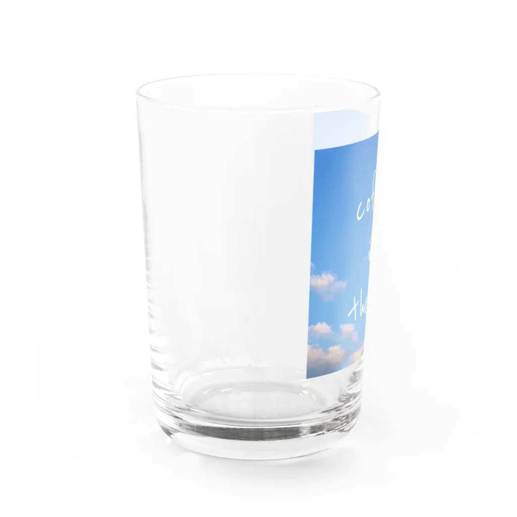 LuckyboysMuseum販売所 feat 010coffeeのcoffee in the sky Water Glass :left