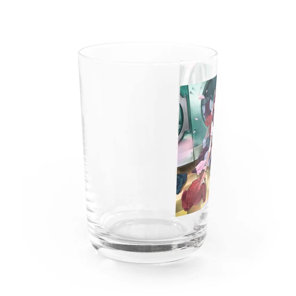 つるしまたつみのこの気持ちも洗い流して Water Glass :left