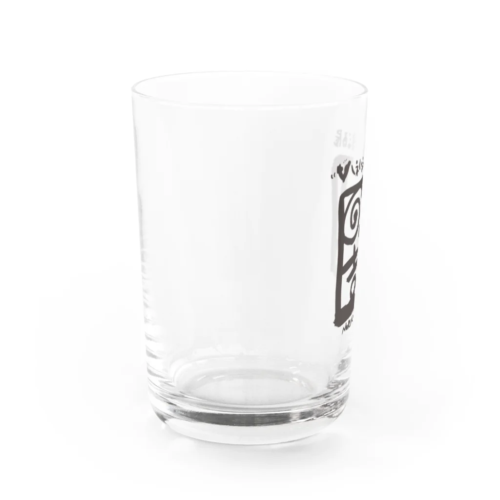 のりきちくんグッズショップののりきちくん（黒ロゴ） Water Glass :left