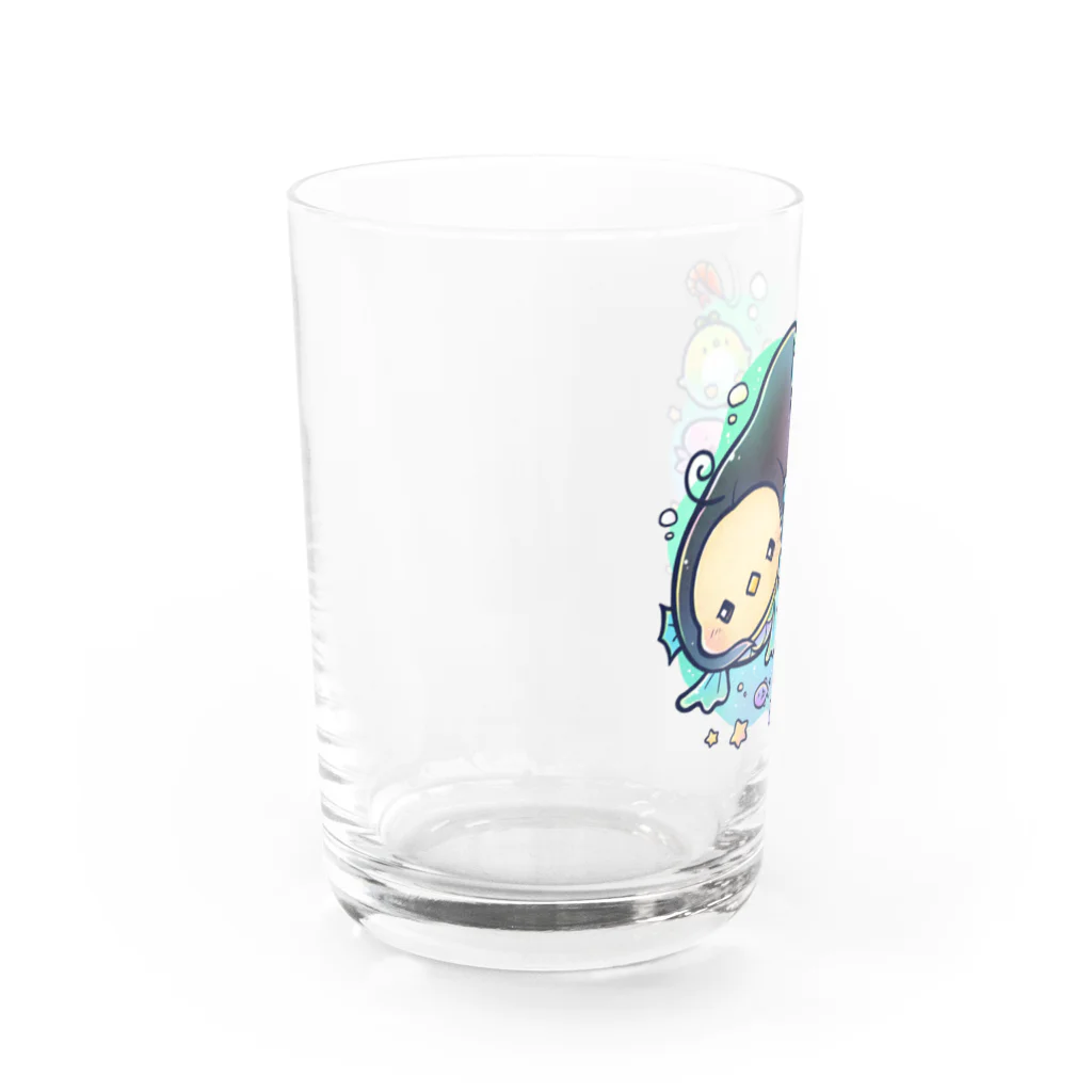 エコペン研究所の海の中のアマビエ Water Glass :left