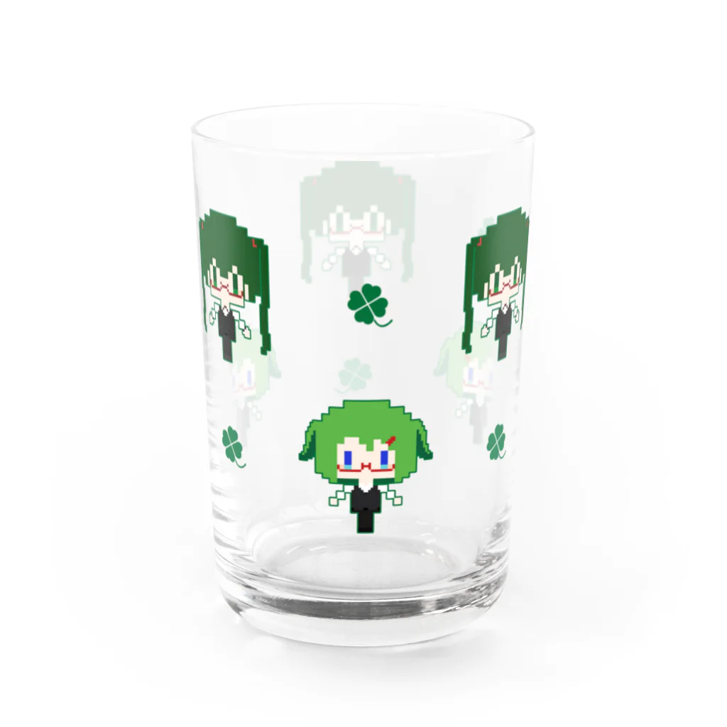 アピィ☘️文学少女人形Vtuberのグラス（BARクローバー） Water Glass :left