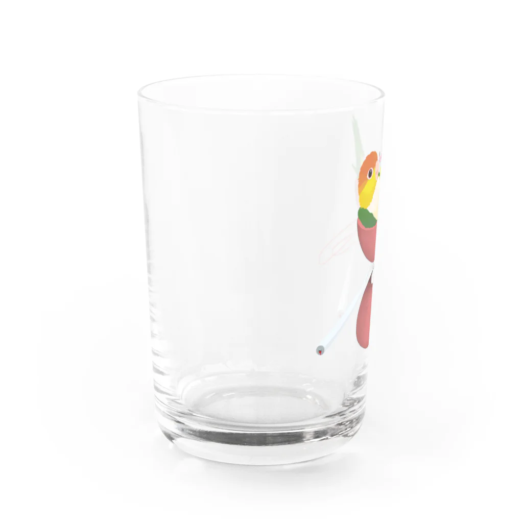 わおさきのシロハラonディア C Water Glass :left