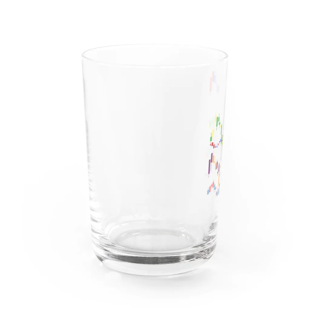 プリズモリイの箱のうねうねローソク足4本 Water Glass :left