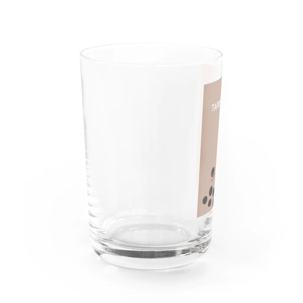 ねこぶんちゃんのタピオカさん　離れて！ Water Glass :left