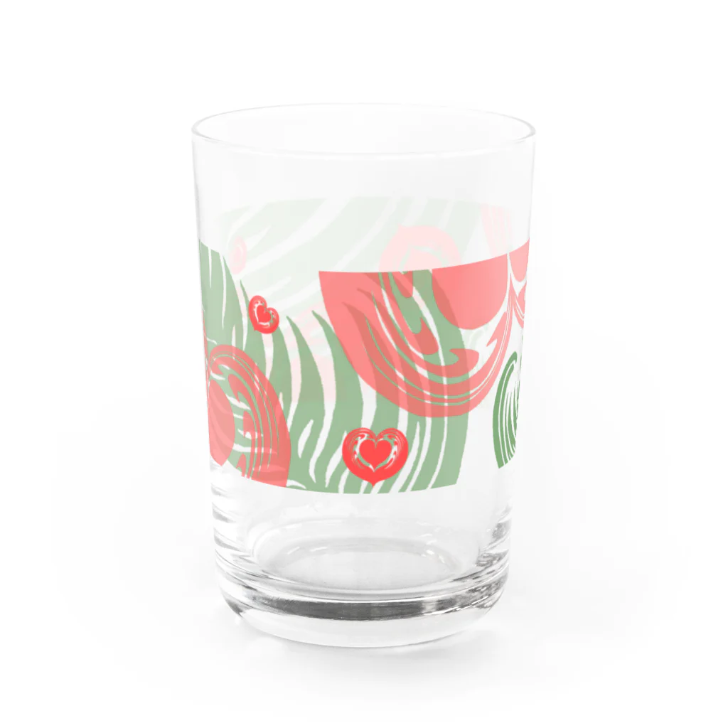 Prism coffee beanの【ラテアート】レイヤーラテアート/レッドグリーン2 Water Glass :left