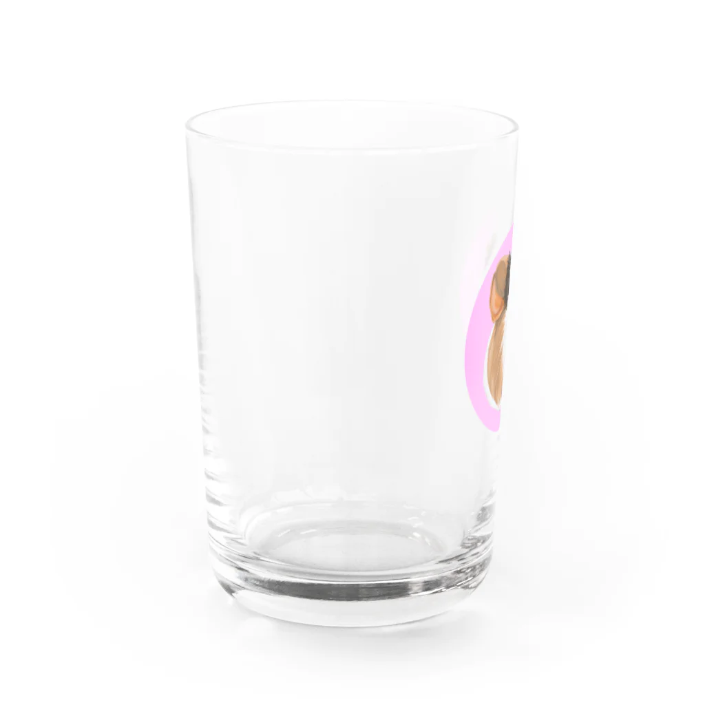 Lichtmuhleのももたちゃん似顔絵 Water Glass :left