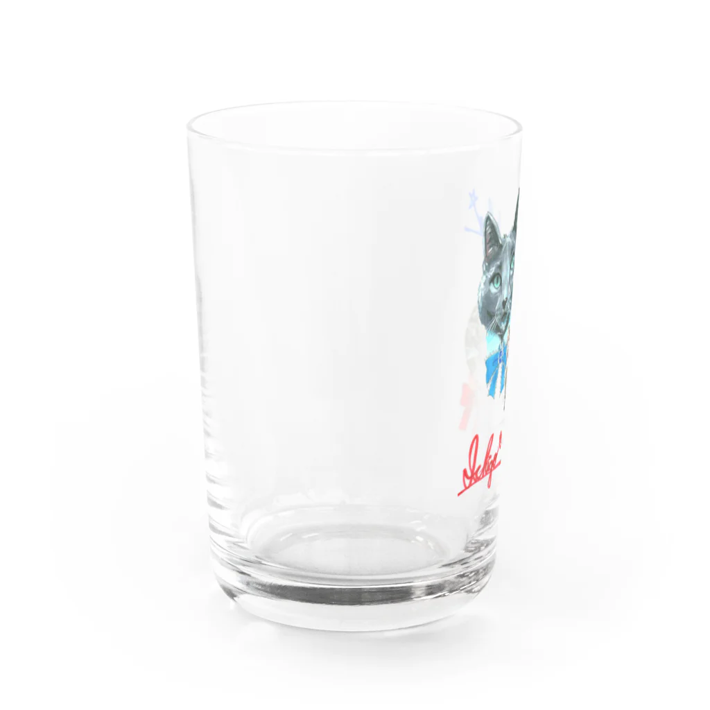 ＊あり＊の虹色創世記の青君&苺心ちゃん Water Glass :left