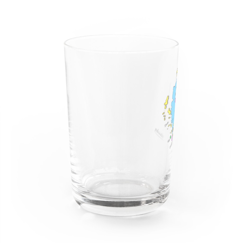 MedusasのScotch Whisky‘s  map (カラーver） Water Glass :left