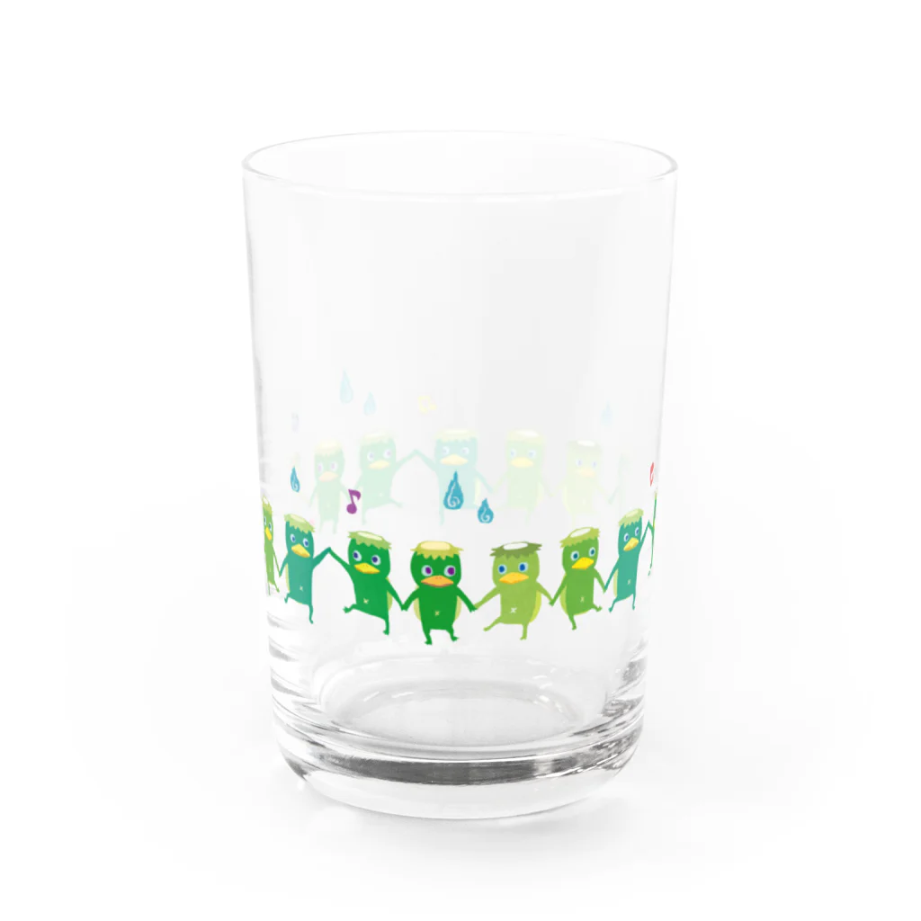 おばけ商店のおばけグラス＜河童のラインダンス＞ Water Glass :left