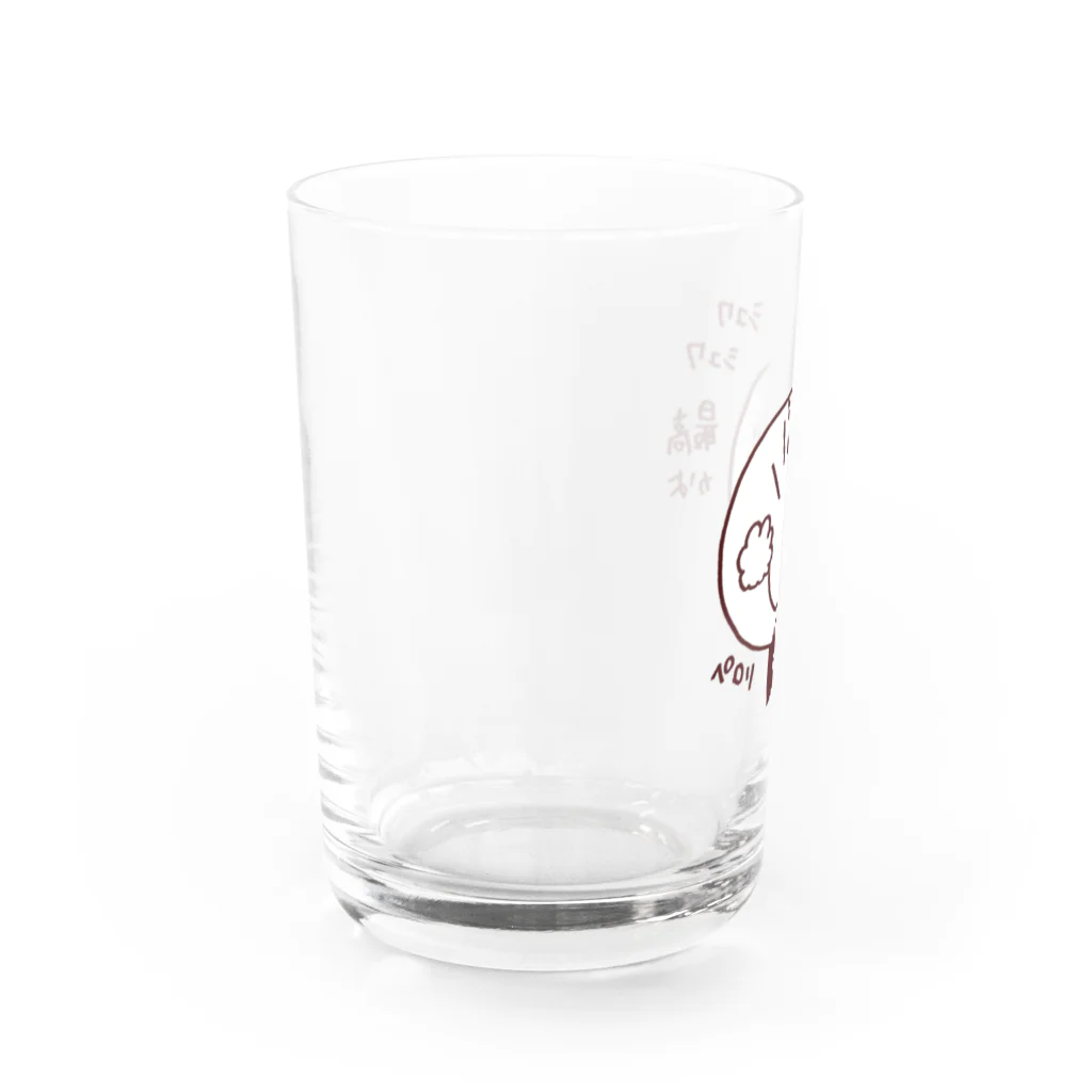 エガオーピンクのsuzuriショップのシュワシュワ最高 Water Glass :left