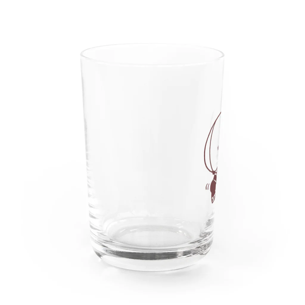 エガオーピンクのsuzuriショップの牛乳専用コップ グラス左面