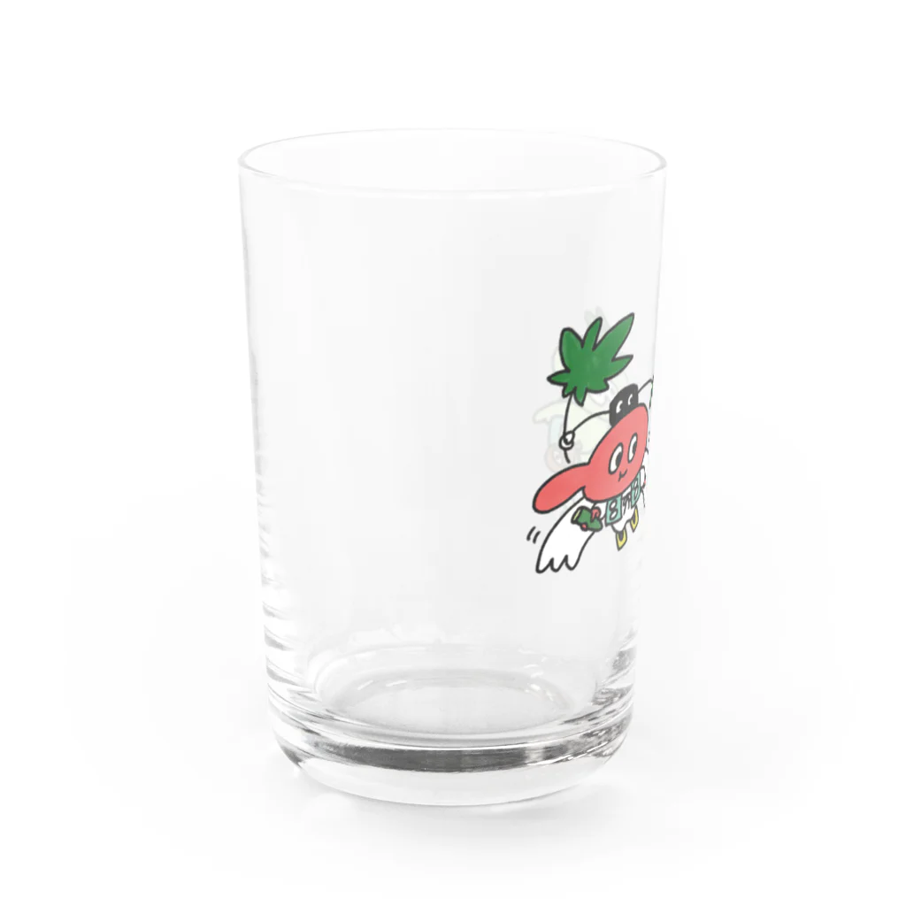 遠州天狗屋👺のてんぐちゃんとカッパくん Water Glass :left