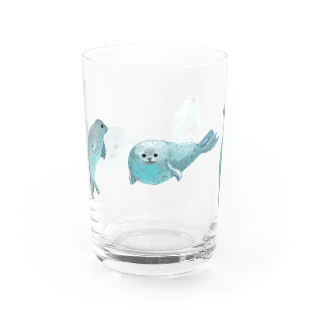 うららかな北風舎のアザラシの海 Water Glass :left