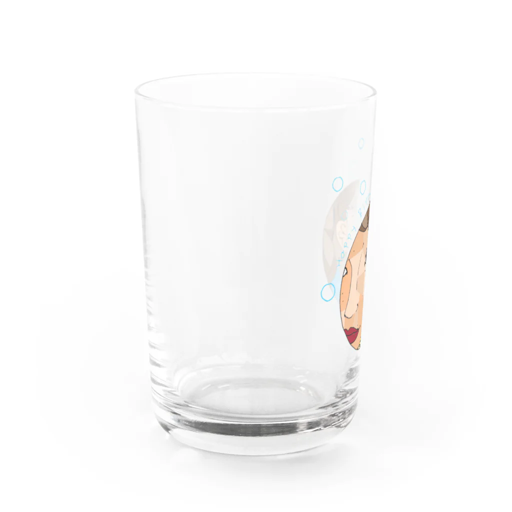 トオヤマ商店街のタナカお誕生日おめでとう Water Glass :left