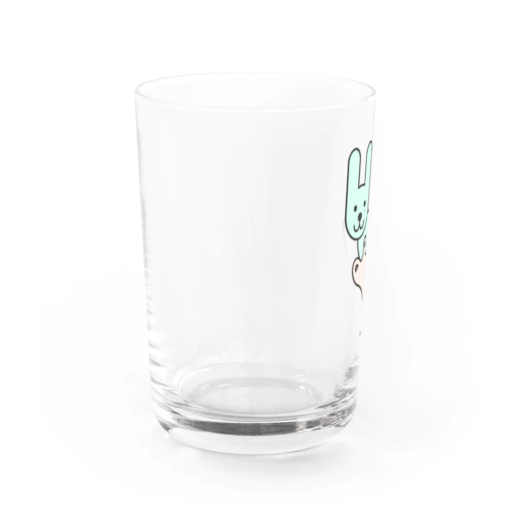 クアッカワラビーくんの日常＆あしゆびふれんず公式グッズのあしゆびうさぎ Water Glass :left