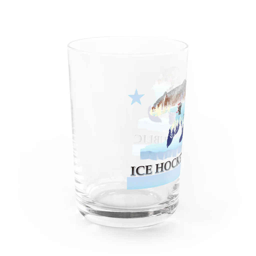 Hustle Hockeyのアイスホッケー リパブリック Water Glass :left