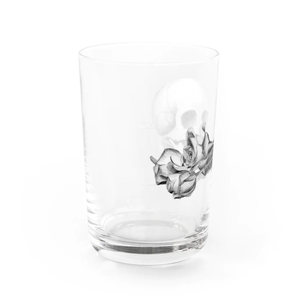 暗国の杜　SUZURI支店のRose&Skull Water Glass :left