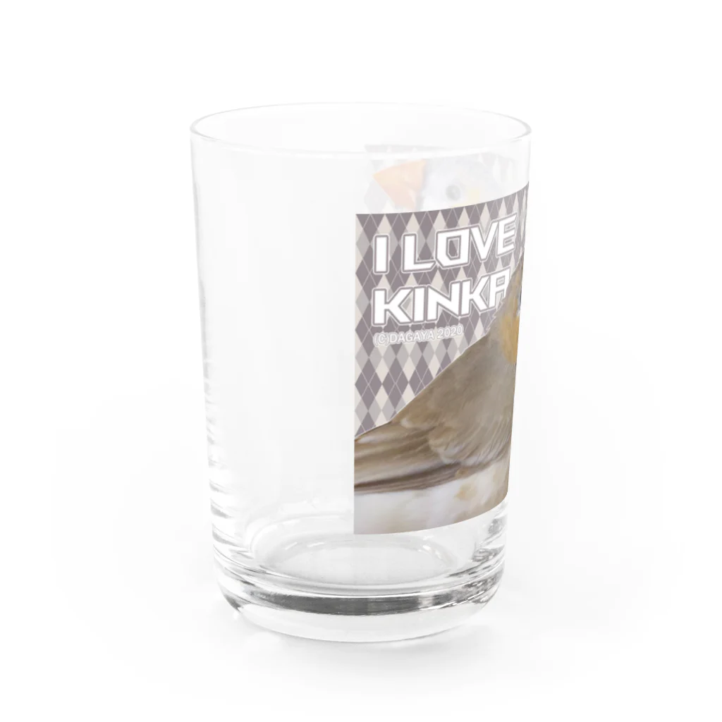 だが屋のI LOVE KINKA Water Glass :left