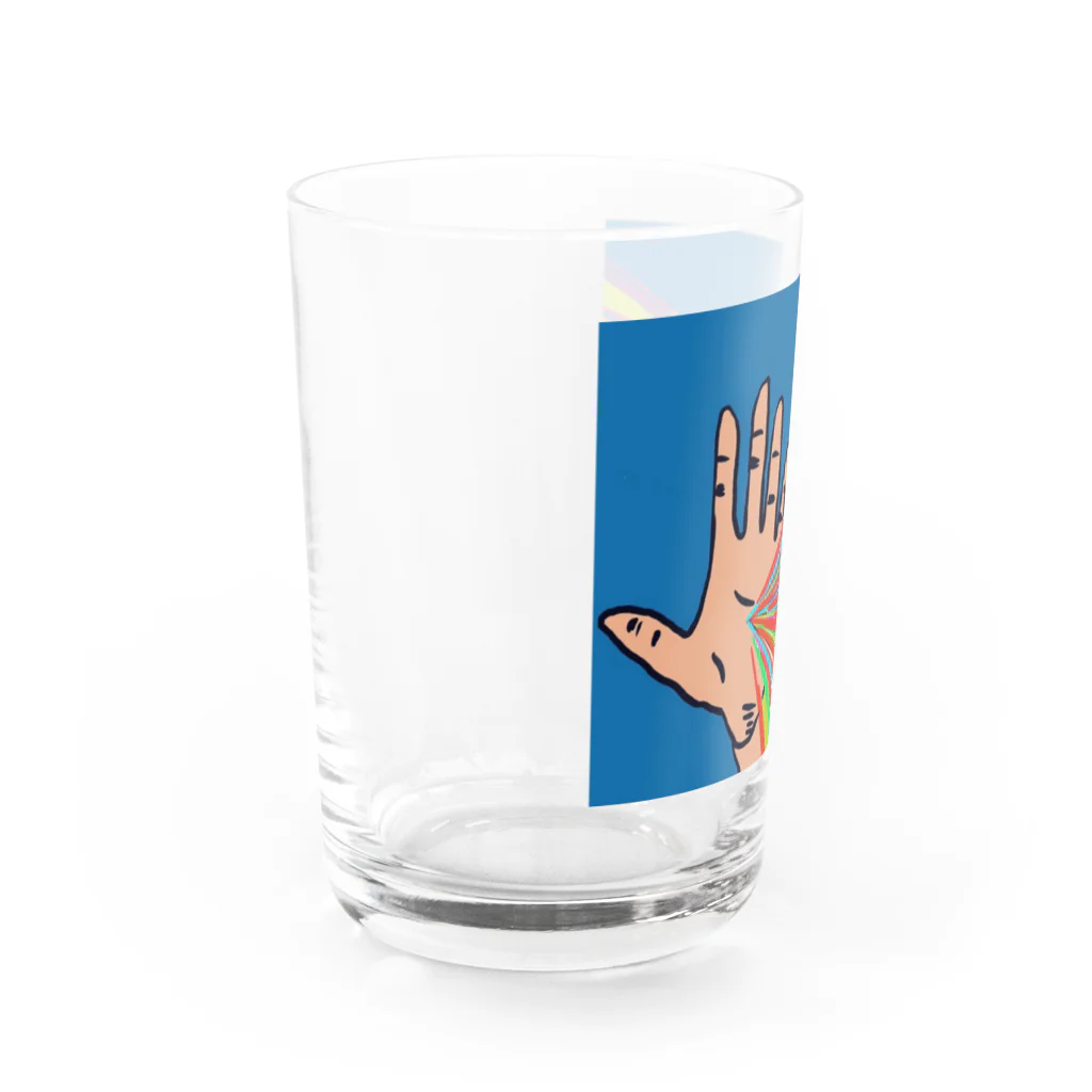 愚霊人オフィシャルの分断党グッズ Water Glass :left