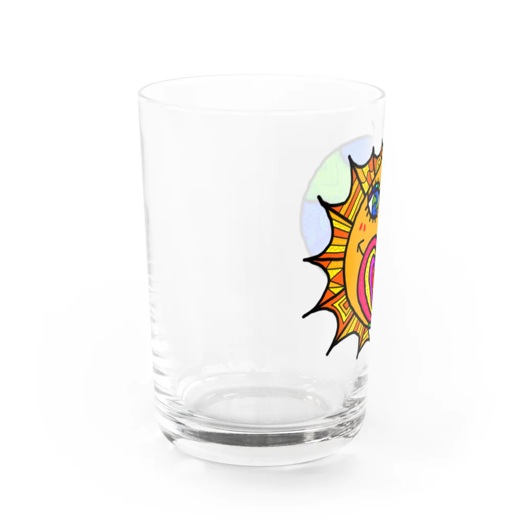 Micky's art _ Officialの地球に恋して　太陽バージョン　グラス Water Glass :left