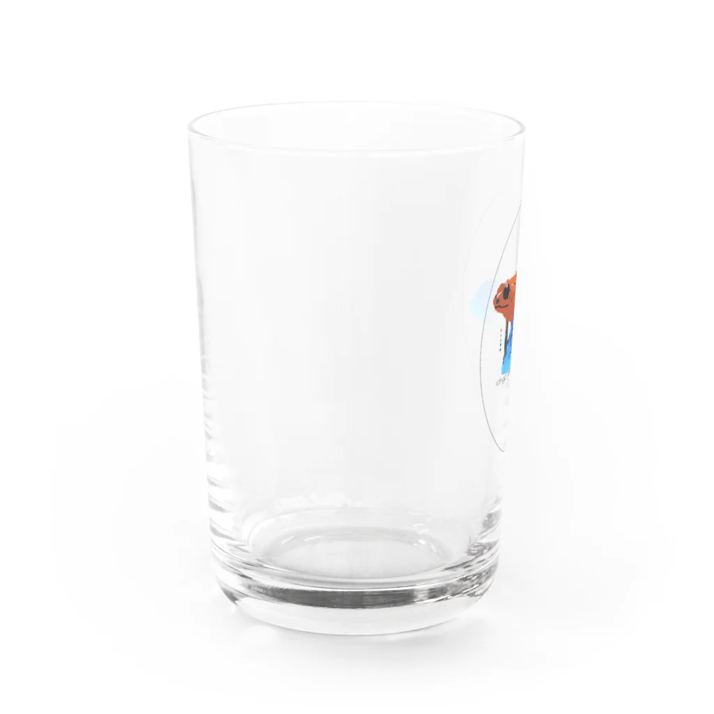 蜏【 石龍子堂-TOKAGEDO-】のイチゴヤドクガエル Water Glass :left