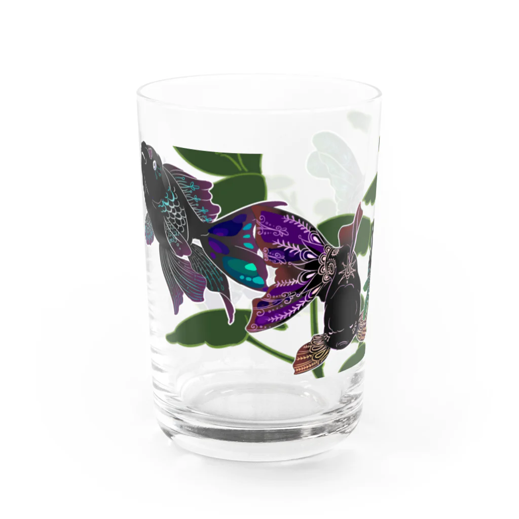 あやるの黒オランダ獅子頭 Water Glass :left