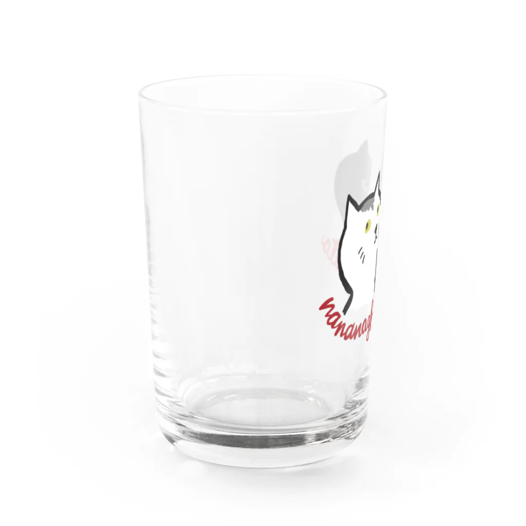 nananogh chocolataのタロまる　レッド Water Glass :left