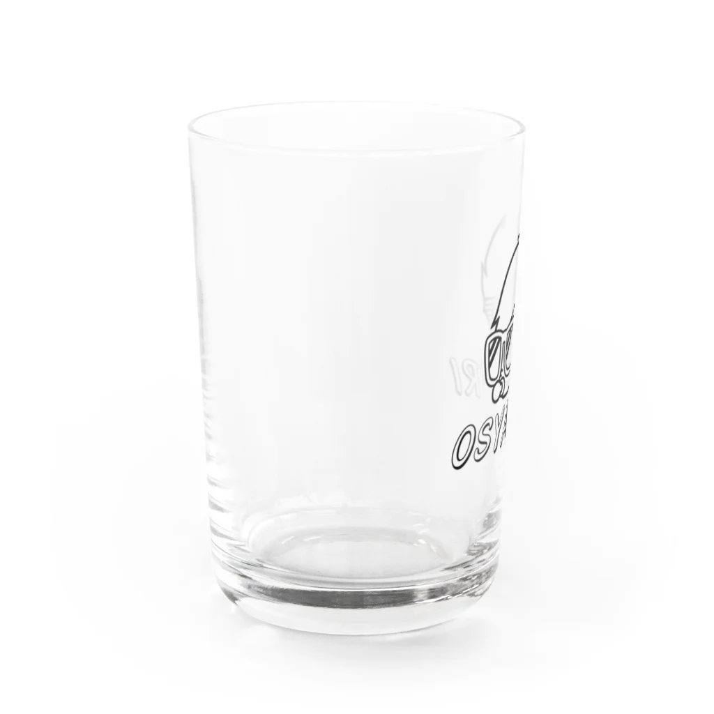 ku-huku_taro-のおしゃぶり君（黒） Water Glass :left
