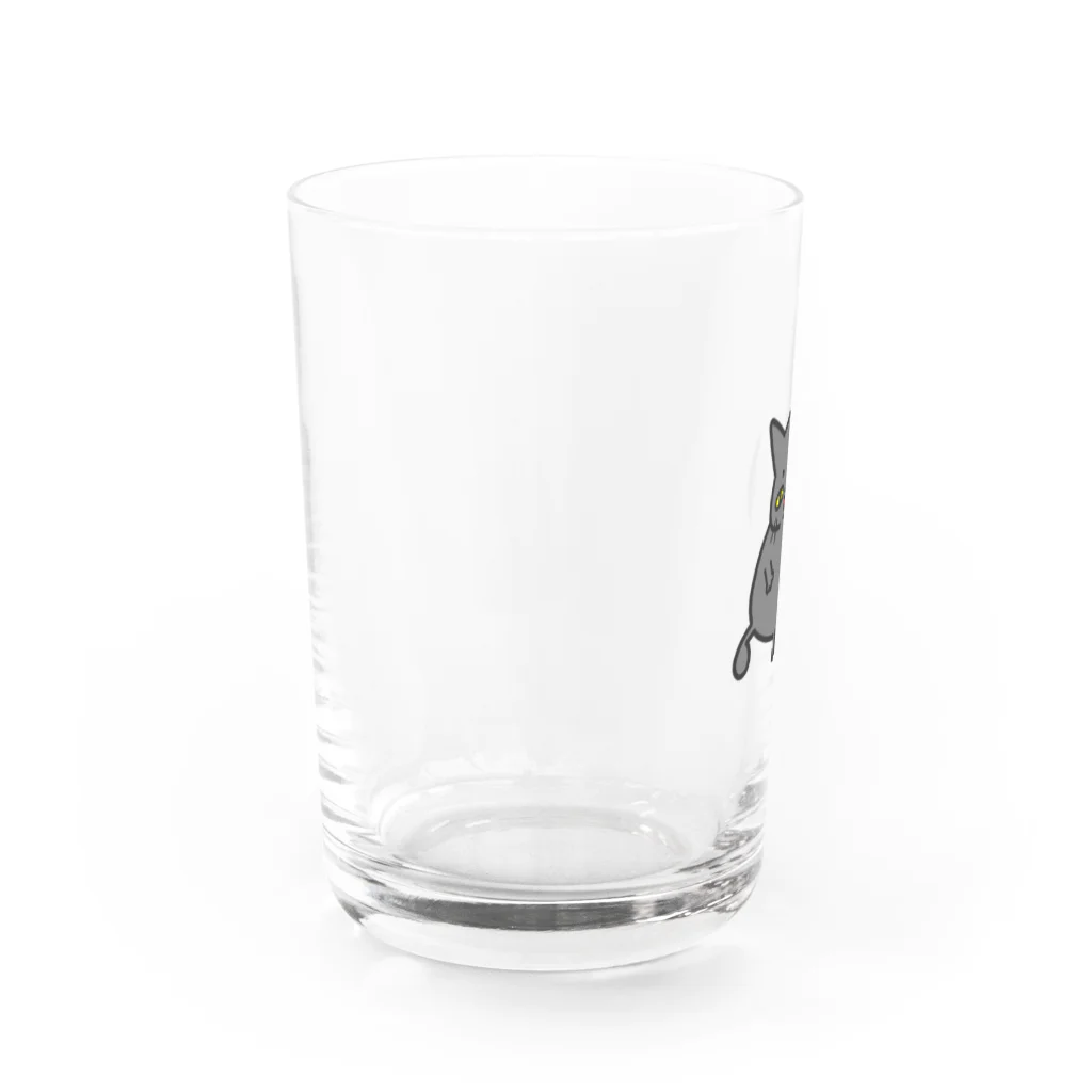 テンちゃん一家の黒猫レイリー Water Glass :left