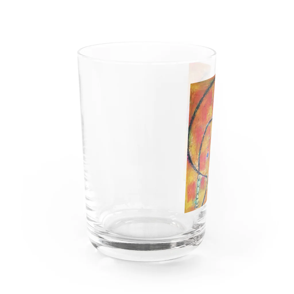 okaka-yamabokkoの虹色のワンピース グラス左面