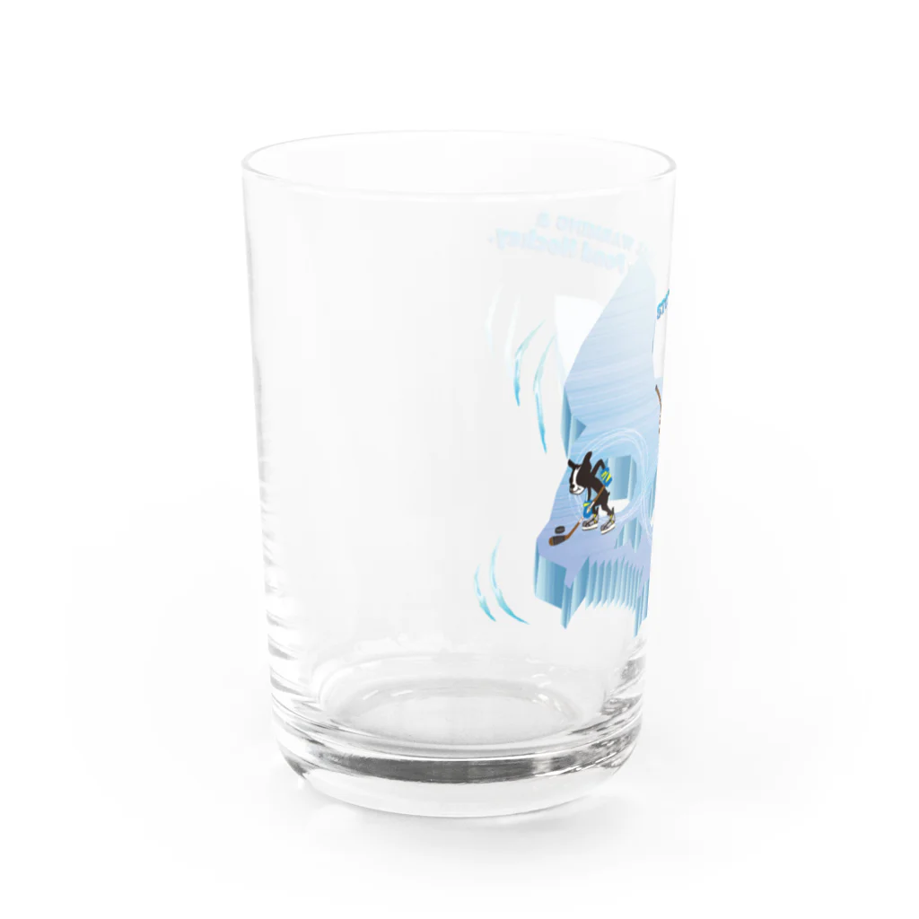 Hustle HockeyのPond Hockey Stop Global warming  Water Glass :left