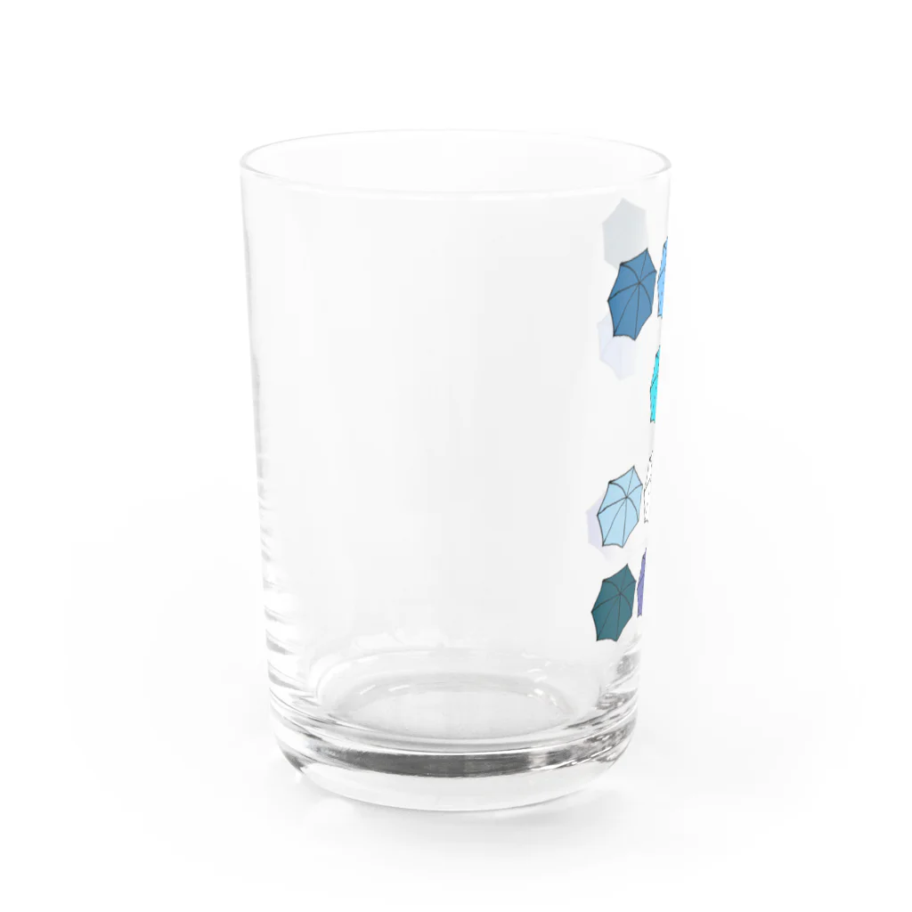 気ままに創作　よろず堂の傘の花　あお Water Glass :left