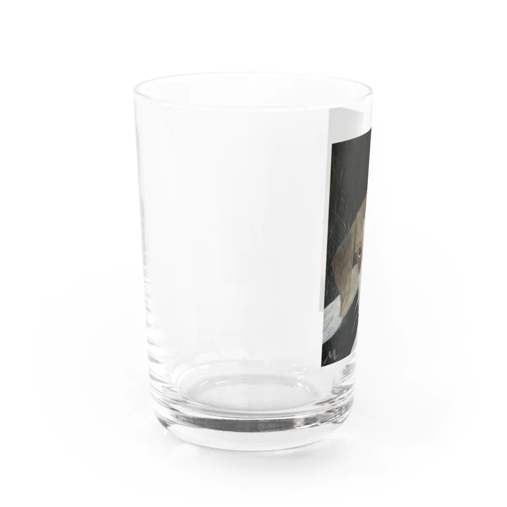 Makiartの犬のふとしたまなざし Water Glass :left