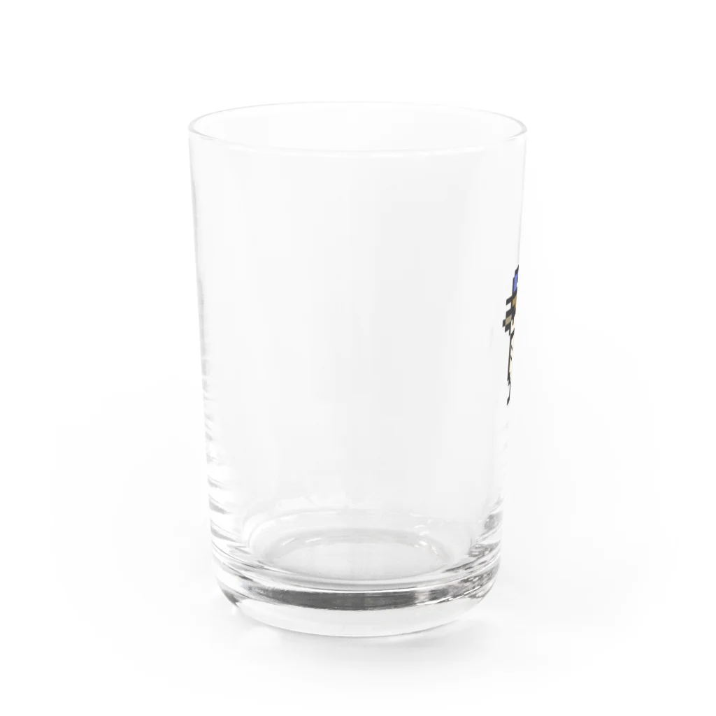 みたにんのドット絵の雀（キャップ） Water Glass :left