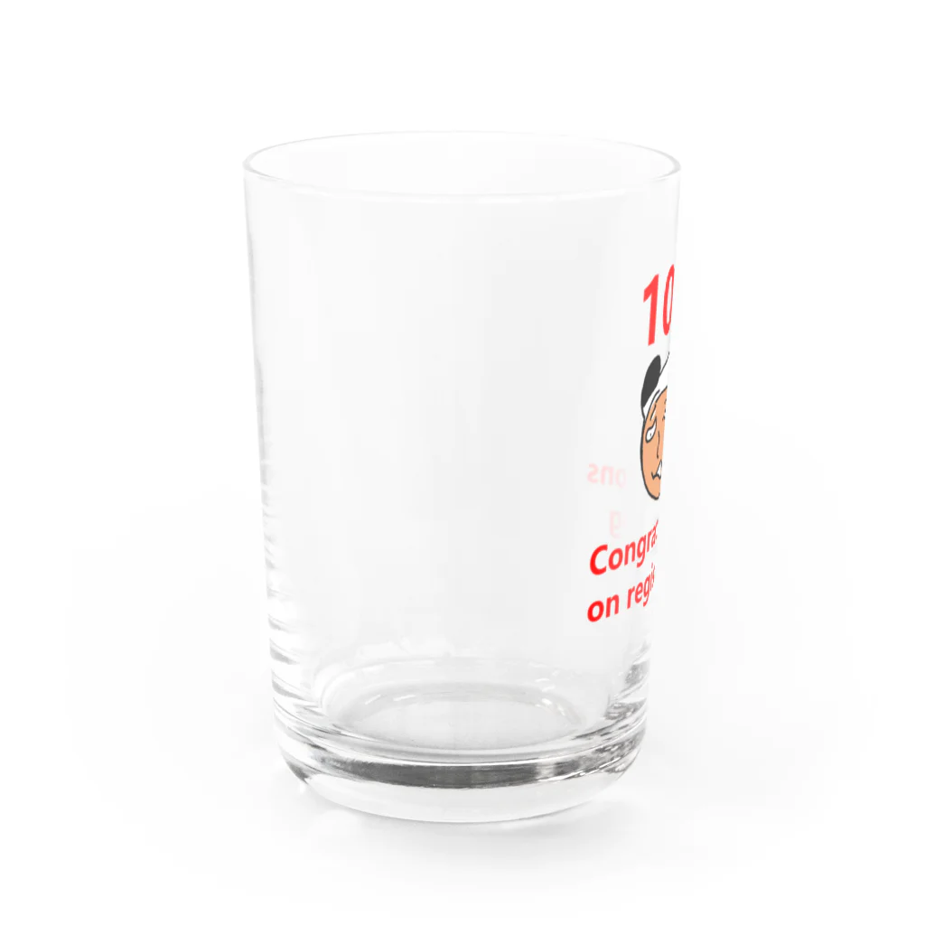 との１００記念グラス Water Glass :left